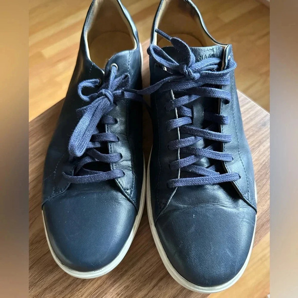 Cole Haan Men’s Grand OS Crosscourt 2 Sneaker size 11.5 navy leather burnsh - Picture 2 of 5